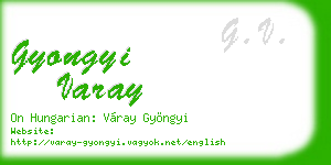 gyongyi varay business card
