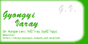 gyongyi varay business card